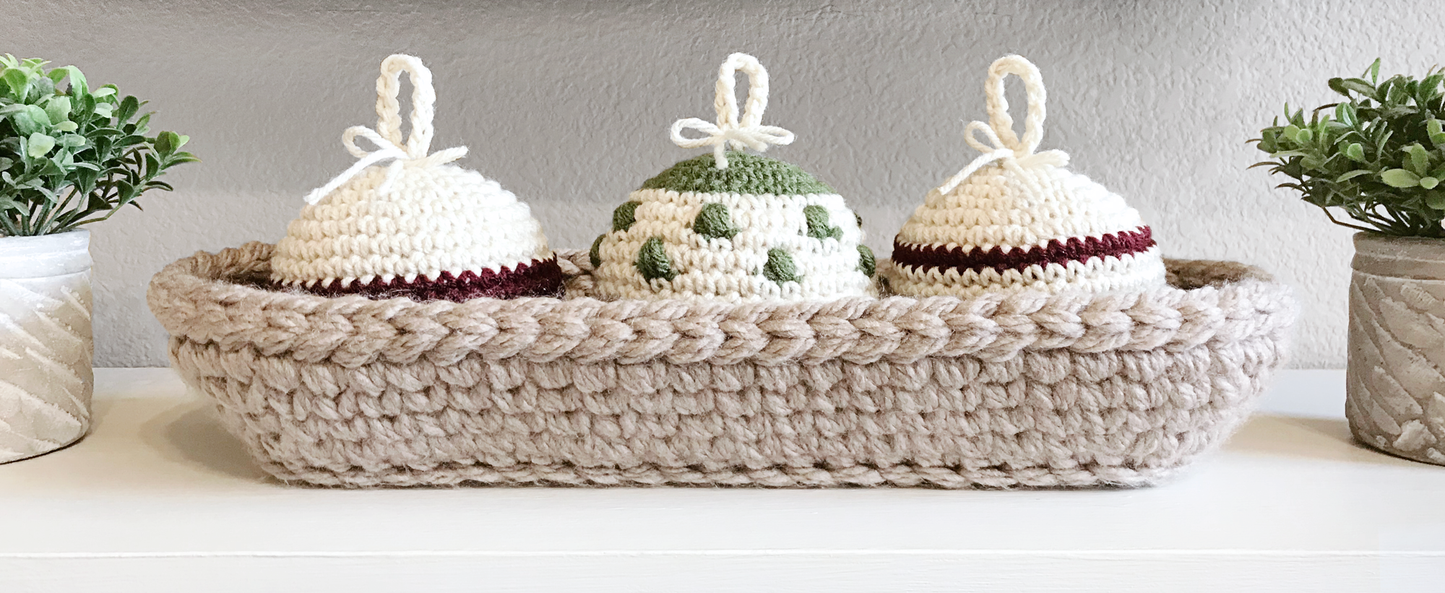 Dough Bowl and Ornaments | Crochet Pattern