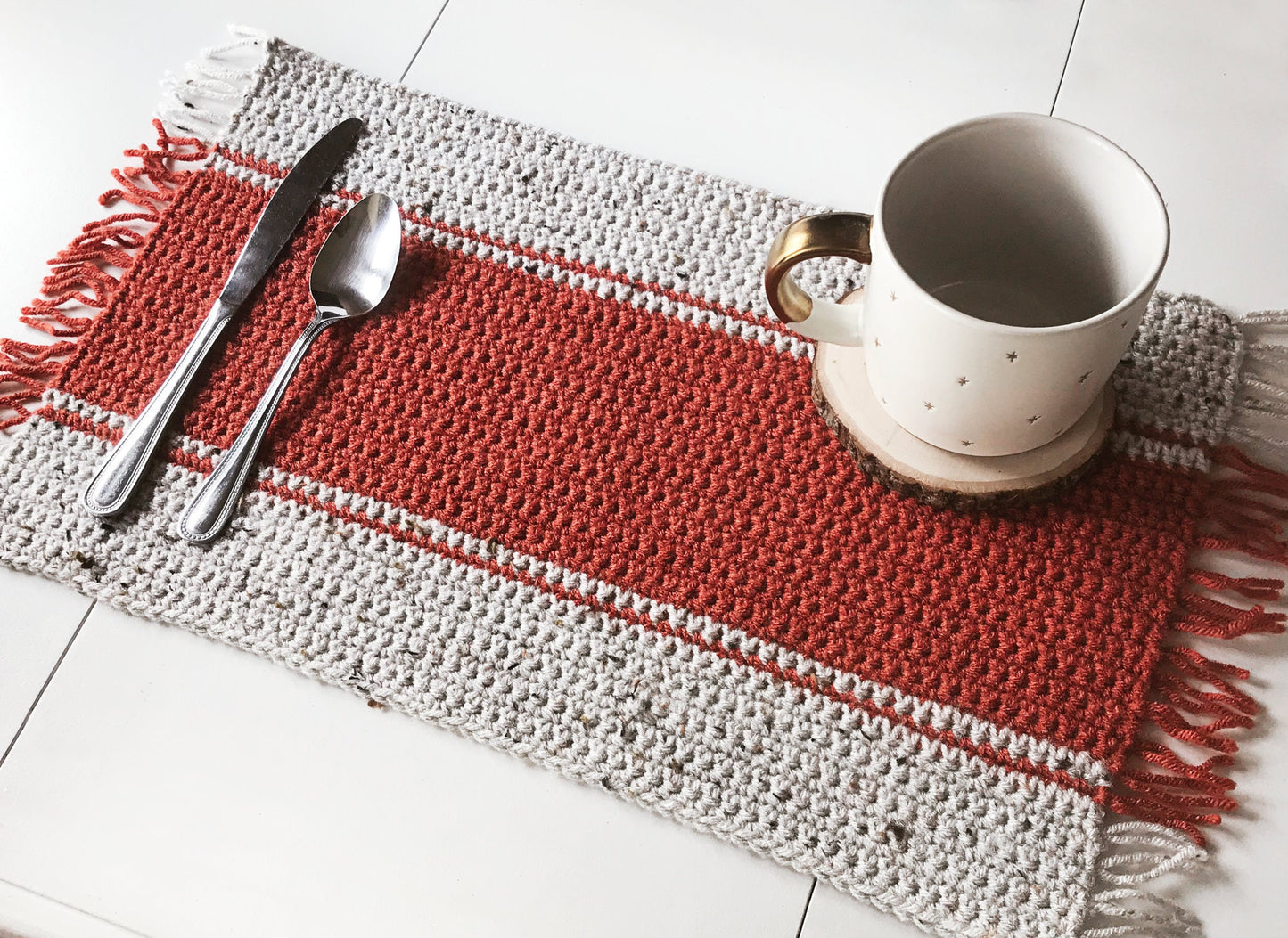 Striped Placemat Set | Crochet Pattern