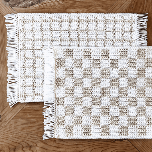 Checker & Grid Placemat Set | Crochet Pattern