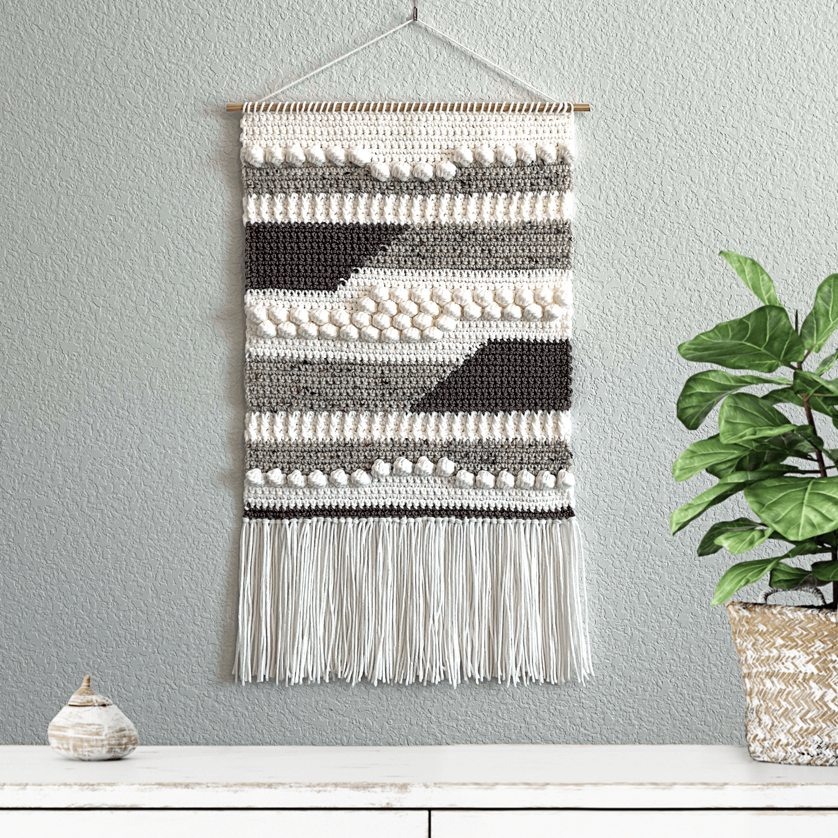 Abstract Wall Hanging Crochet Pattern Little Light Design Co.