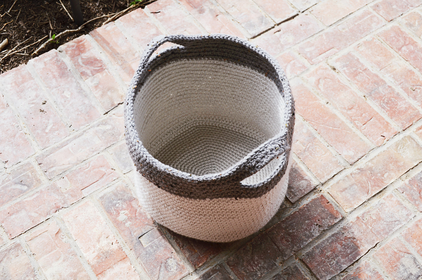 Woven Basket with Handles | Crochet Pattern
