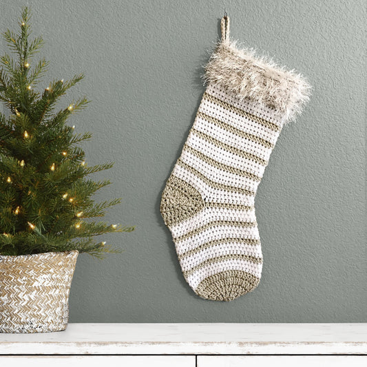 Striped Christmas Stocking | Crochet Pattern