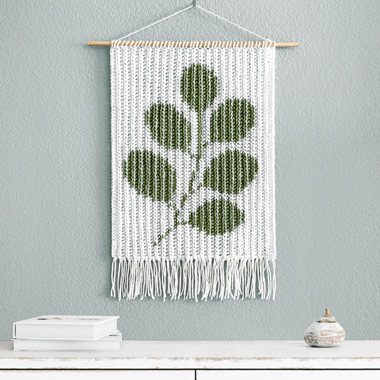 Ribbed Leaves Wall Hanging | Crochet Pattern