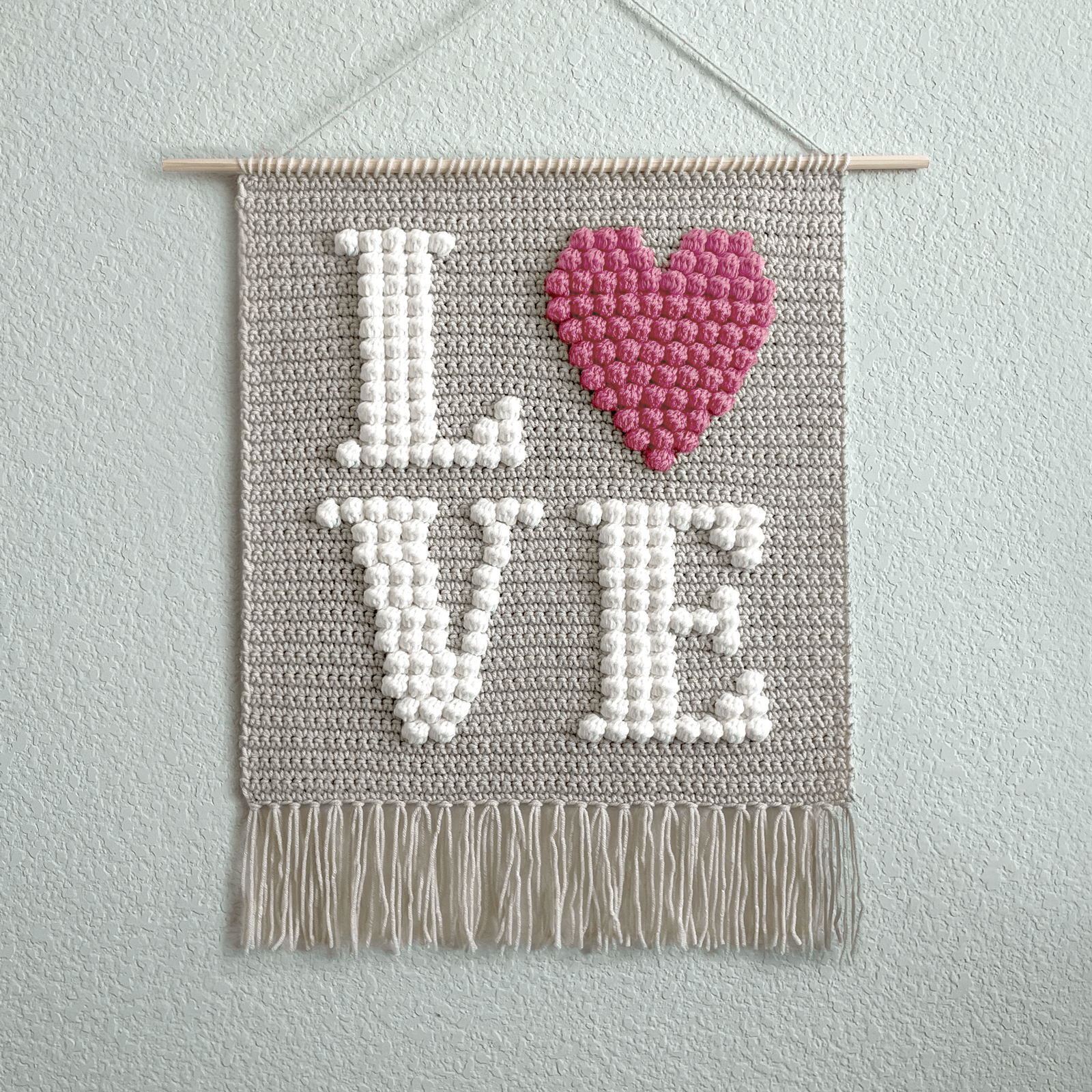 Love Wall Hanging Crochet Pattern Little Light Design Co.