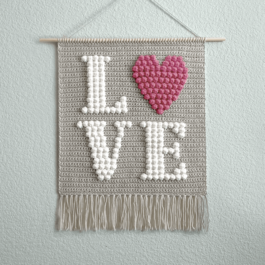 Love Wall Hanging Crochet Pattern Little Light Design Co.